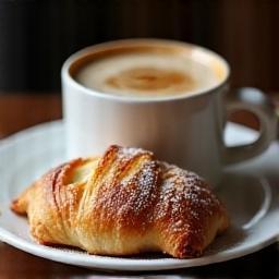 Pastry and coffee offer